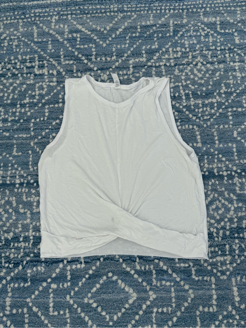 Alo Yoga White Twisted Tank Top